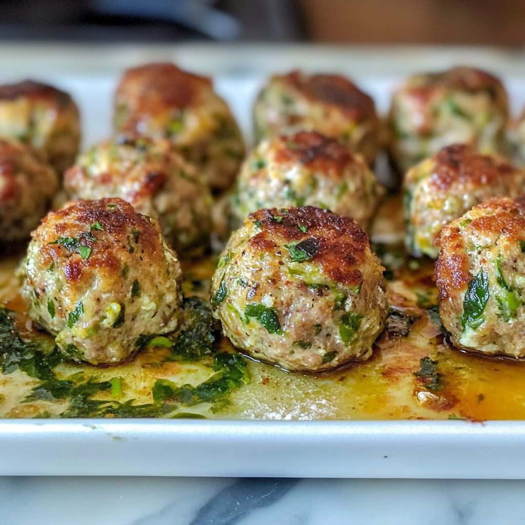 Turkey, Spinach & Cheese Meatballs