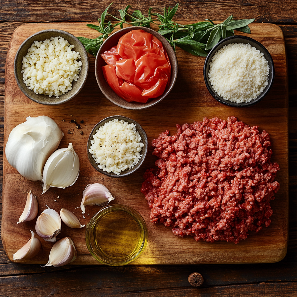 Tuscan Beef Casserole ingredients