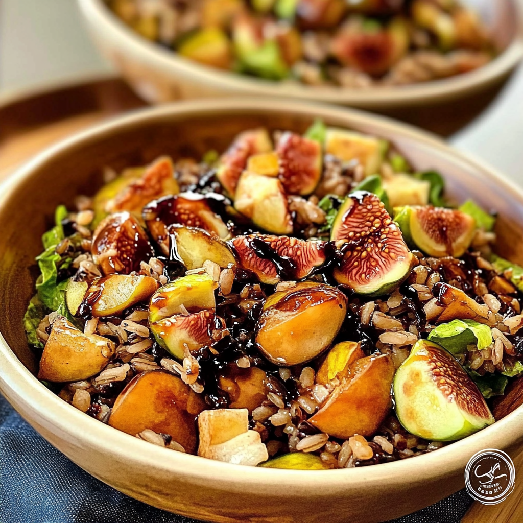 Wild Rice Harvest Bowls with Fig Balsamic Vinaigrette