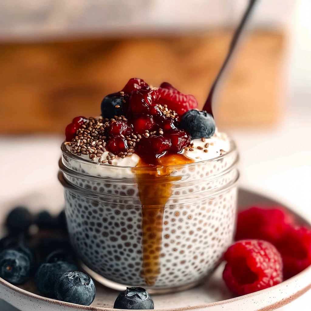 chia seed pudding with yogurt