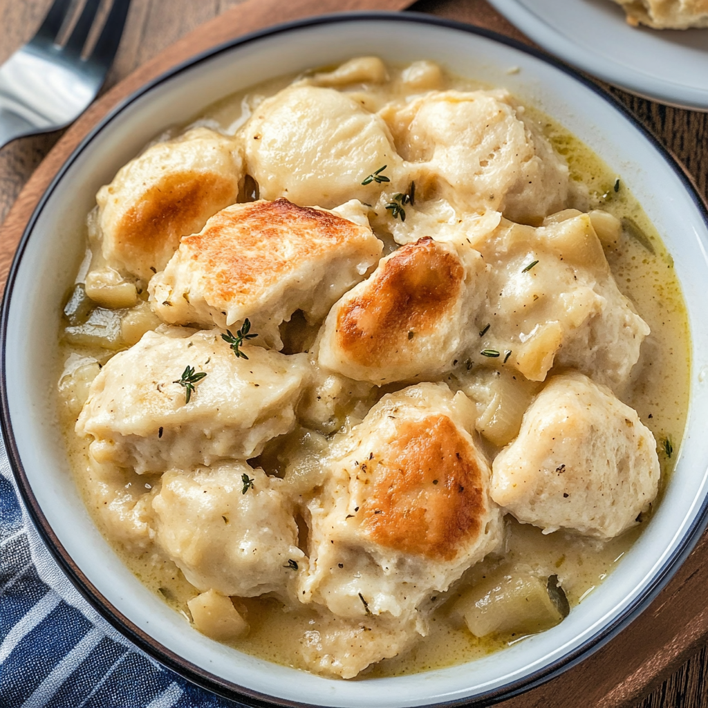 chicken and dumplings with biscuits