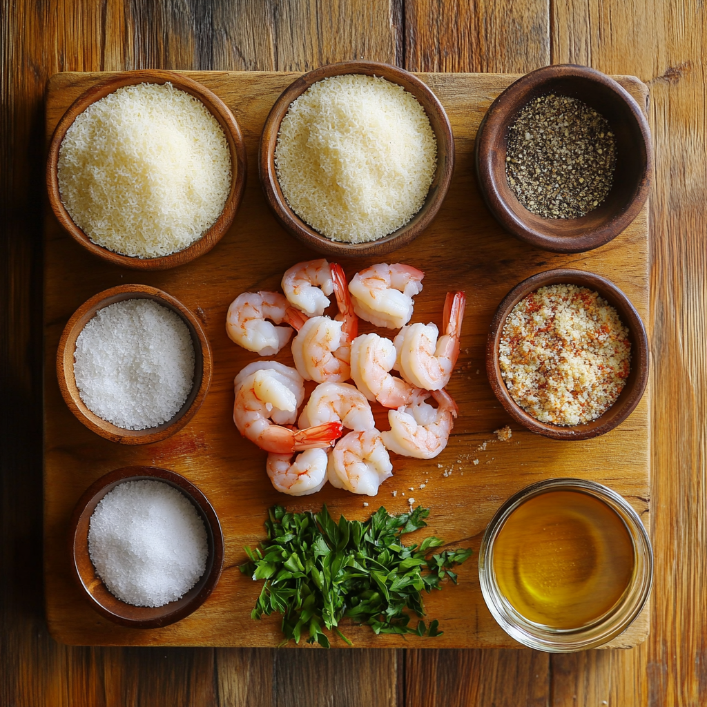 Air Fryer Garlic Parmesan Shrimp ingredients