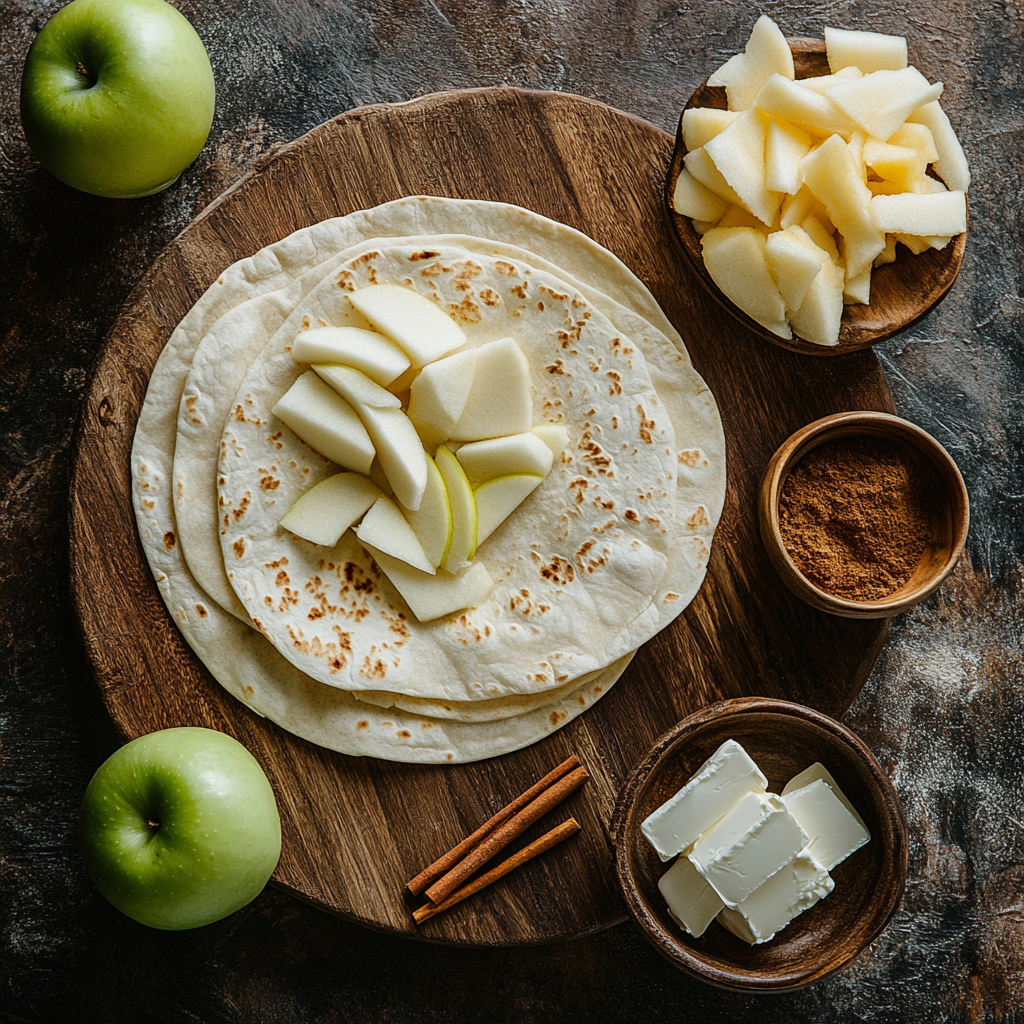 Apple Cinnamon Breakfast Quesadillas ingredients