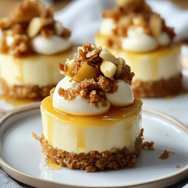 Apple Crisp Mini Cheesecakes
