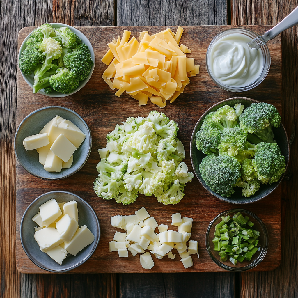 Broccoli Cheddar Soup ingredients