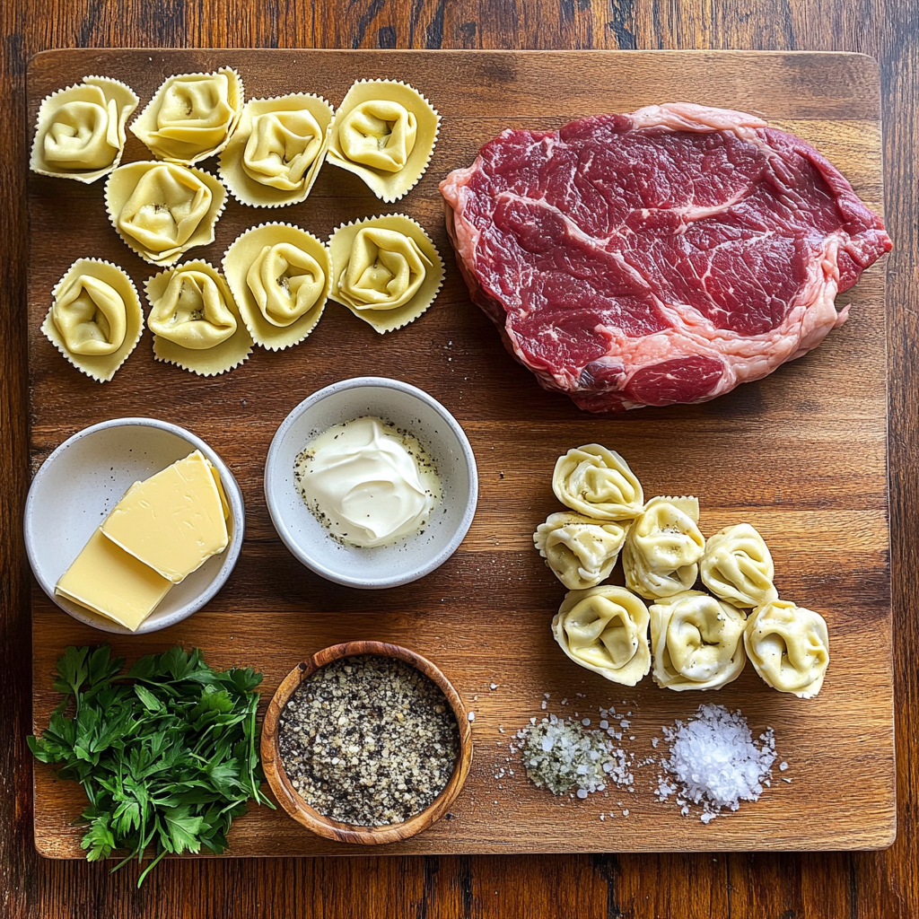 Buttery Steak Tortellini ingredients
