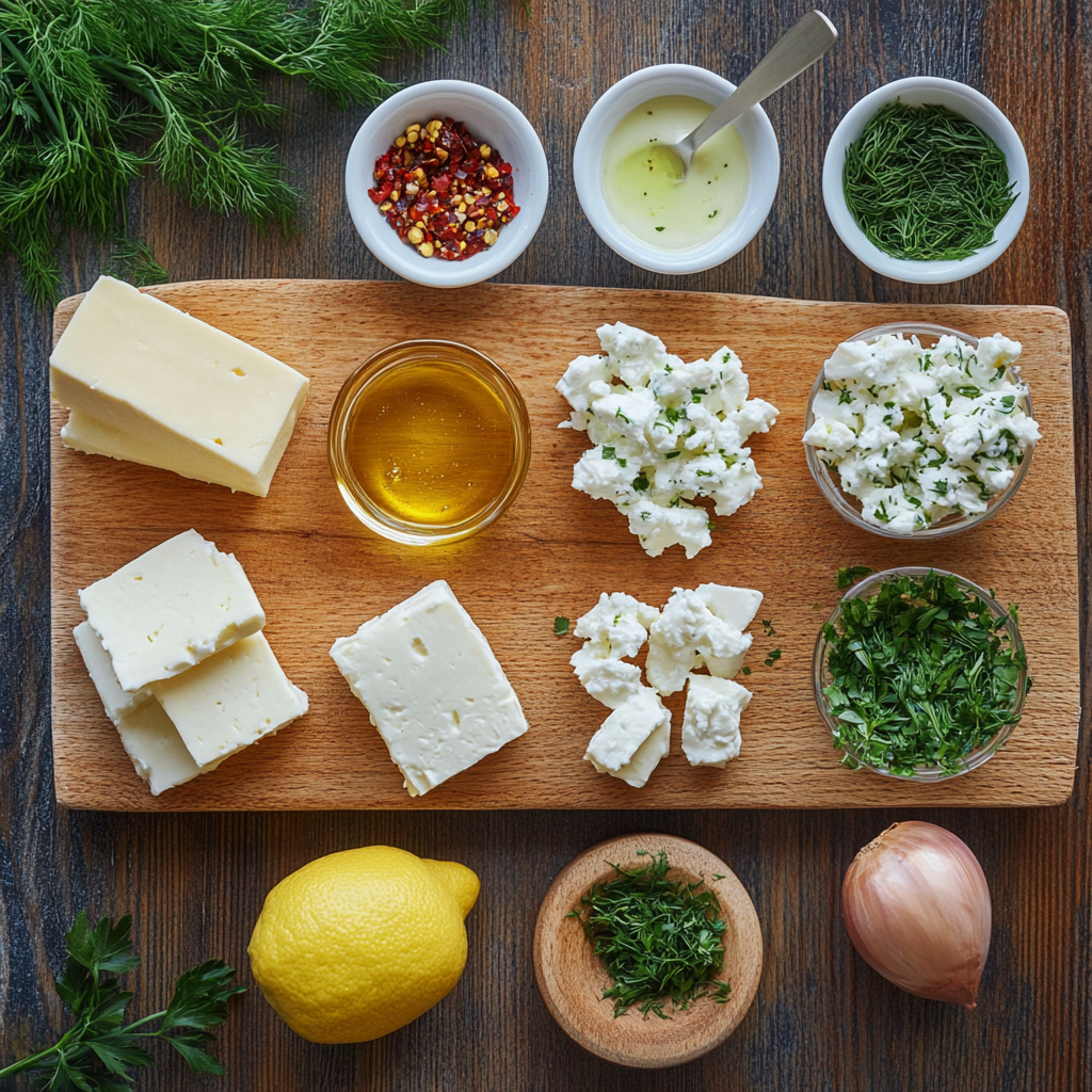 Chili Hot Honey Whipped Feta Dip ingredients