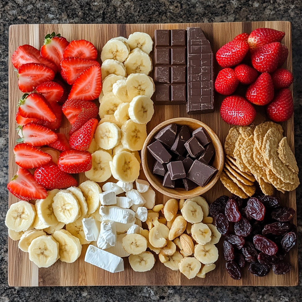 Chocolate Charcuterie Board ingredients