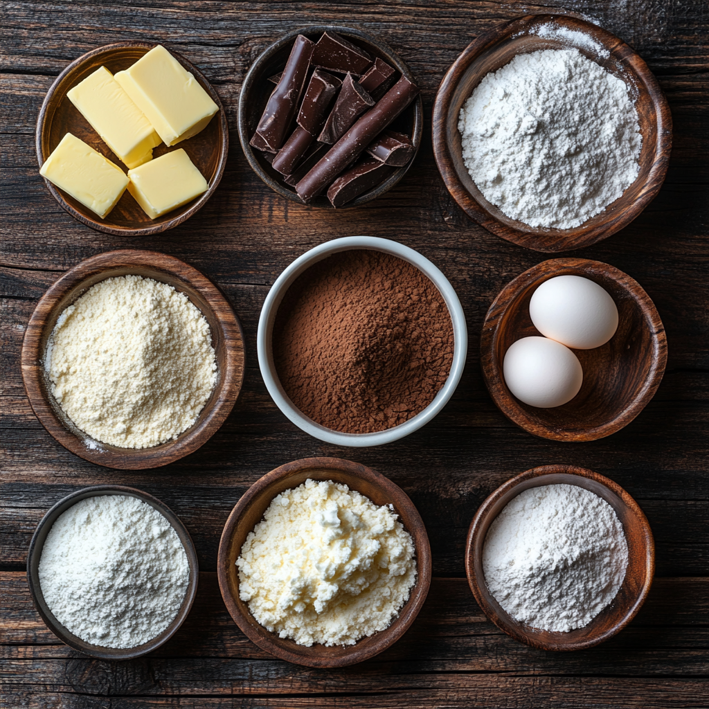 Chocolate Cheesecake Brownie ingredients