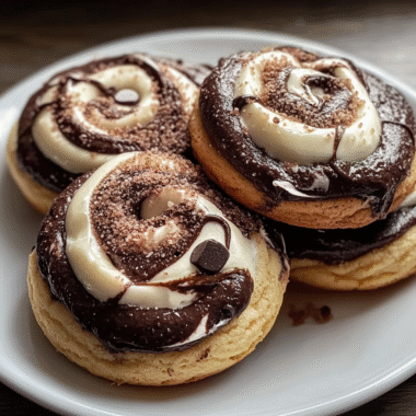 Chocolate Marshmallow Swirl Cookies