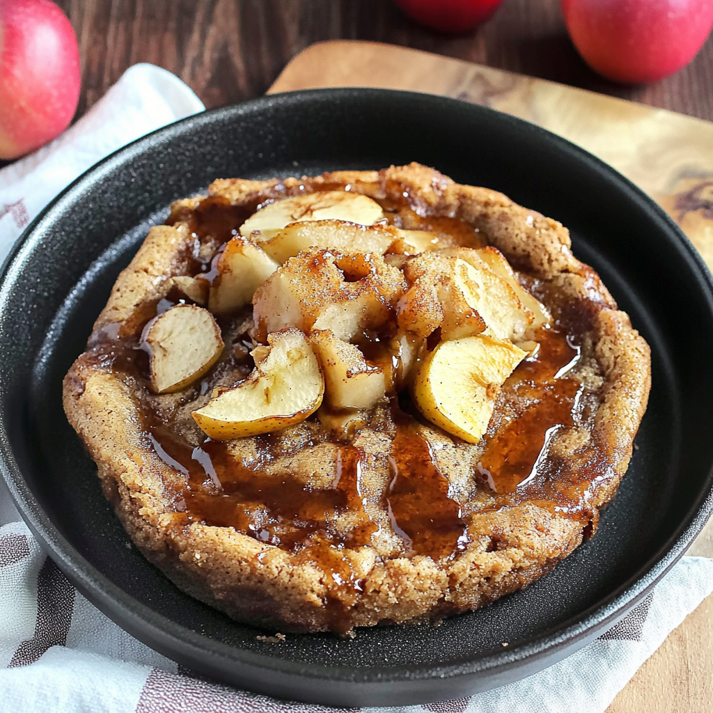 Christmas Apple Cinnamon Skillet Blondie