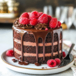 Christmas Chocolate Raspberry Layer Cake