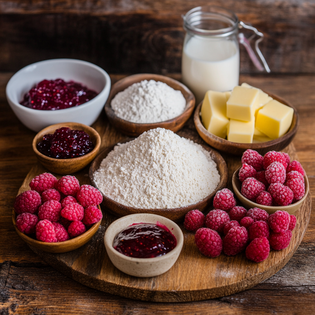 Christmas Chocolate Raspberry Layer Cake ingredients