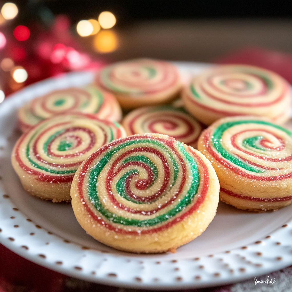 Christmas Festive Pinwheel Cookies