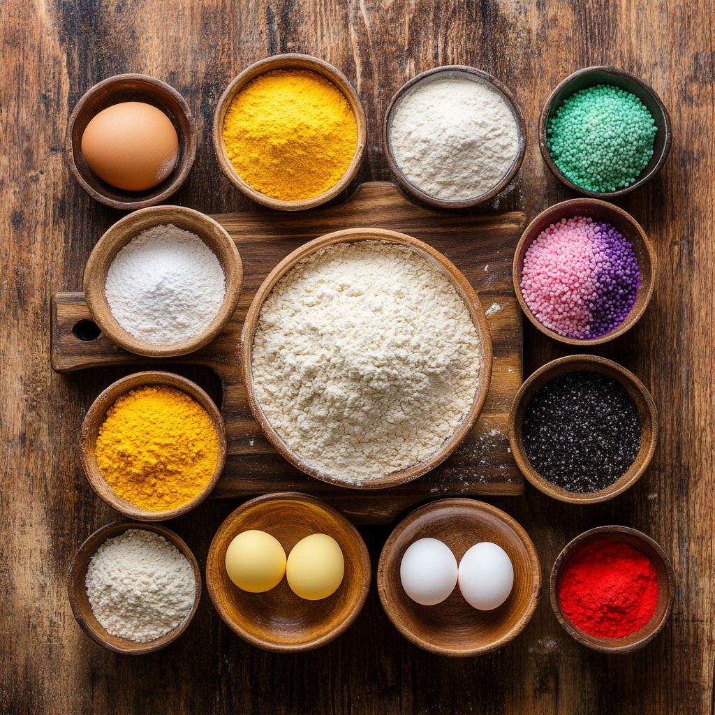 Christmas Festive Pinwheel Cookies ingredients