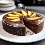 Christmas Flourless Chocolate Pear and Hazelnut Cake