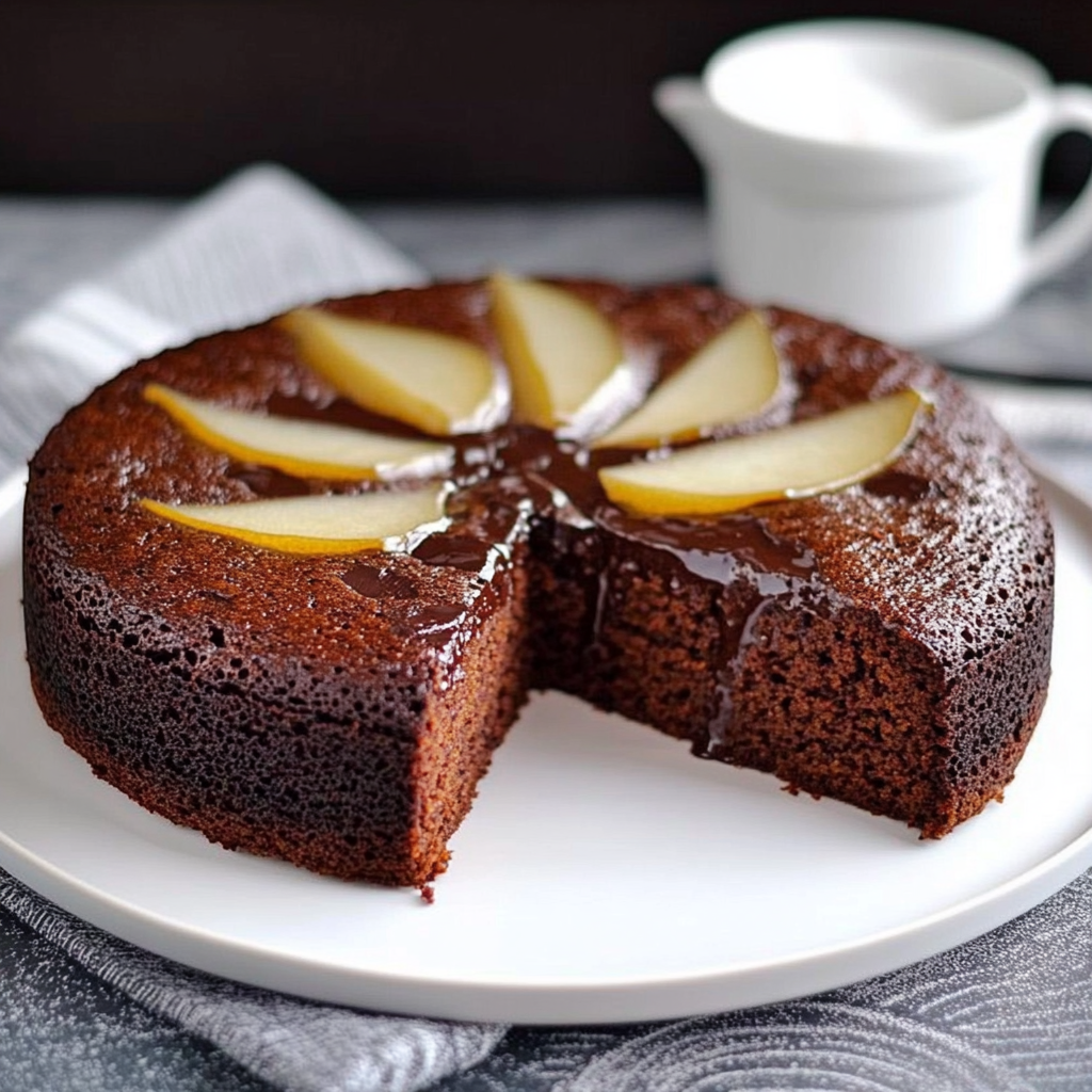 Christmas Flourless Chocolate Pear & Hazelnut Cake