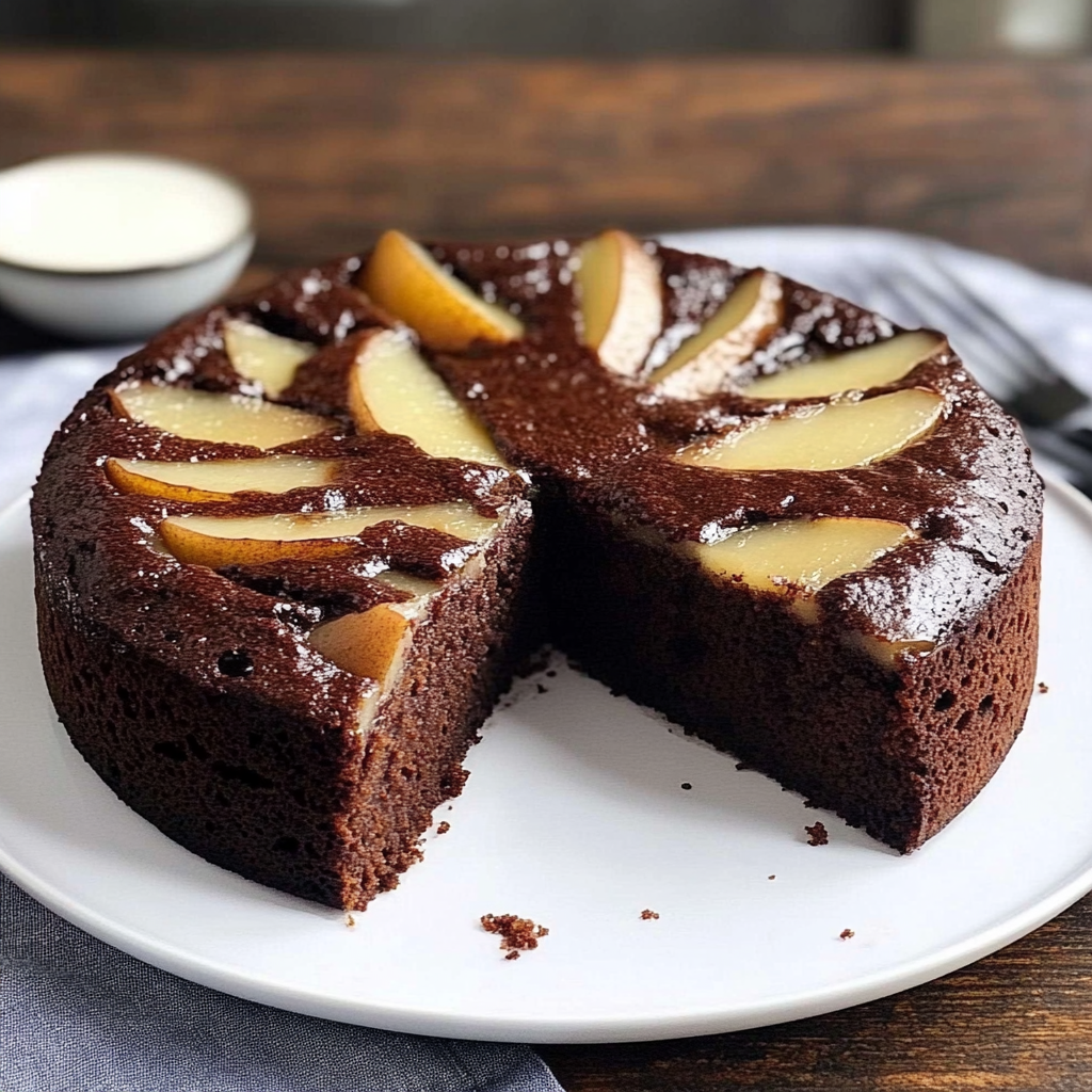 Christmas Flourless Chocolate Pear & Hazelnut Cake