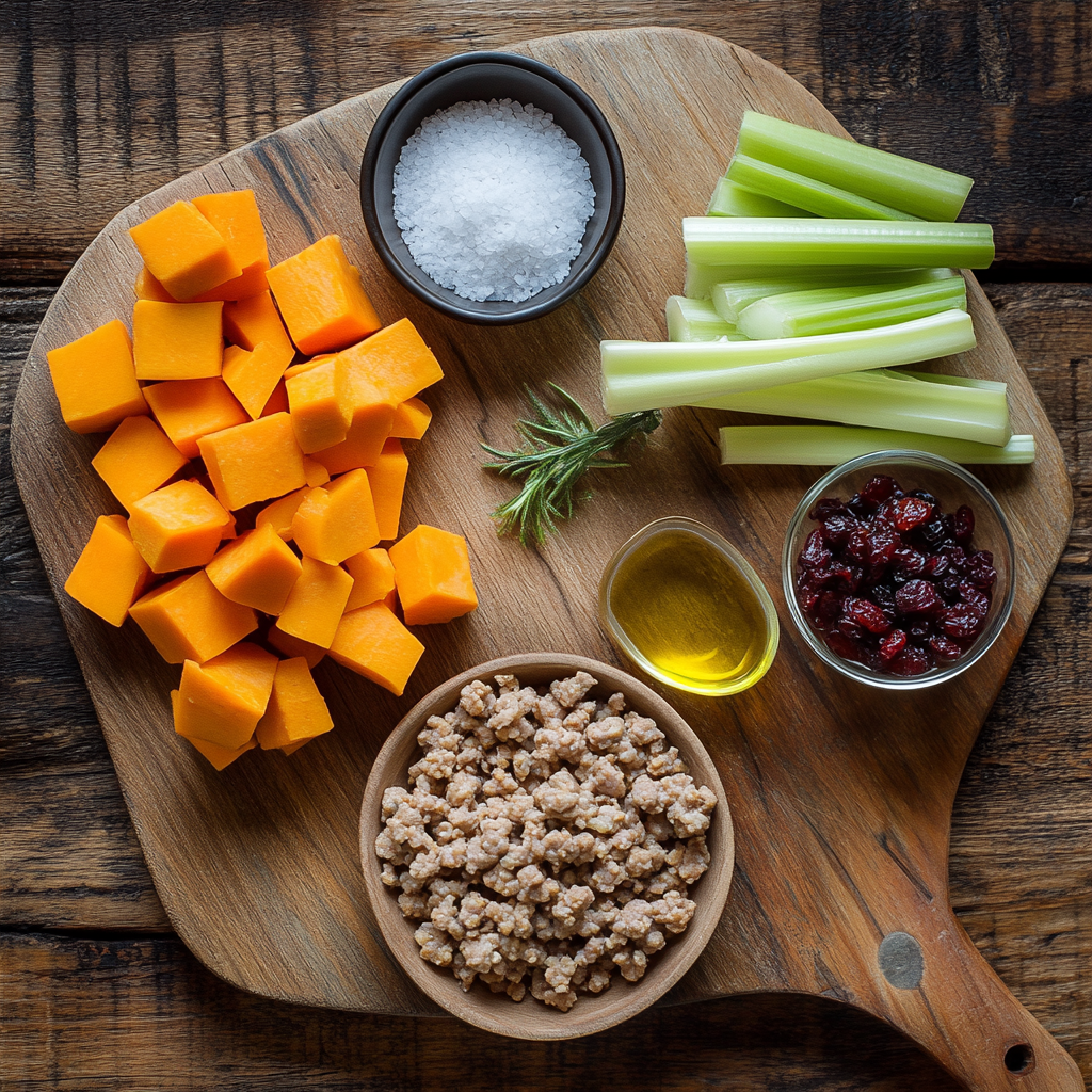 Christmas Holiday Stuffed Sweet Potato ingredients