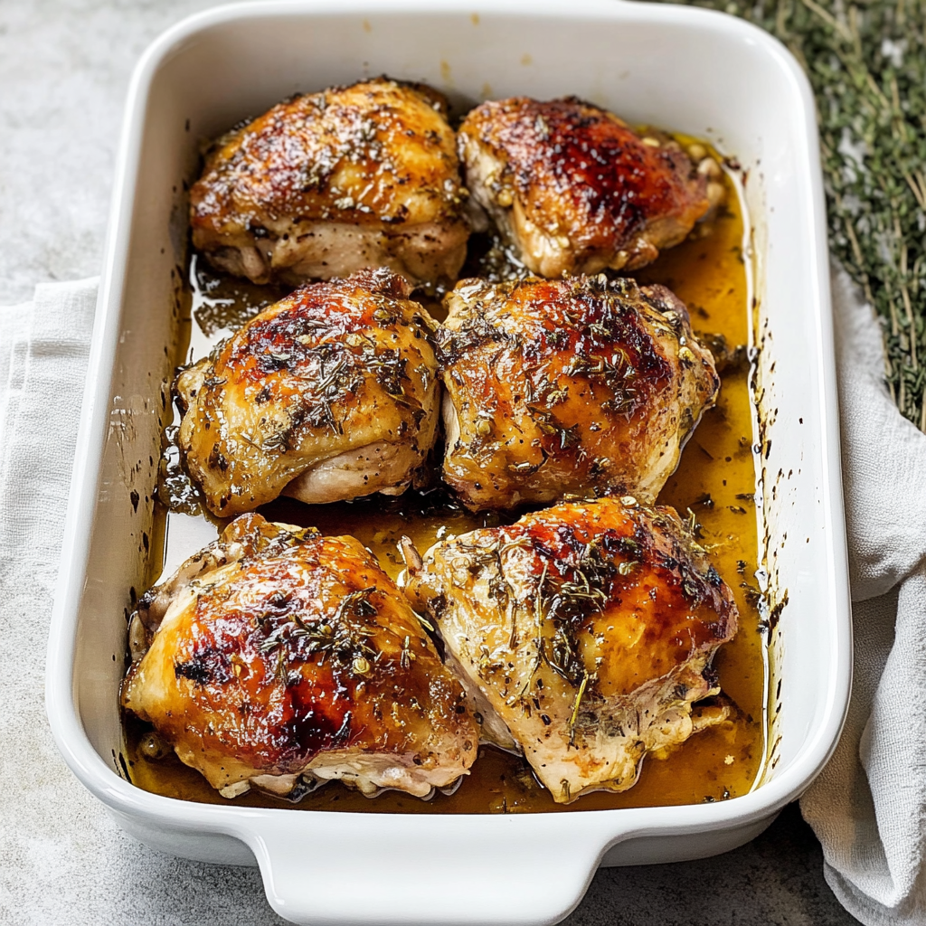 Christmas Honey-Mustard Glazed Chicken