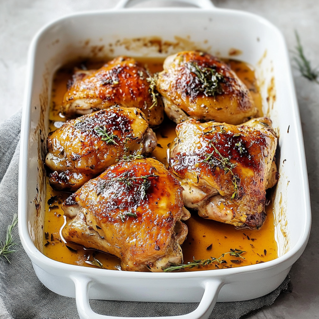 Christmas Honey-Mustard Glazed Chicken