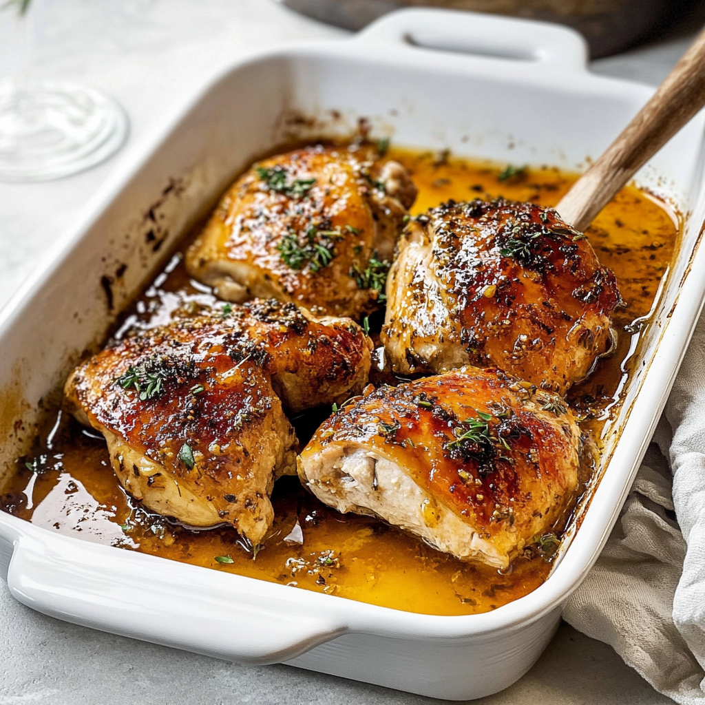 Christmas Honey-Mustard Glazed Chicken