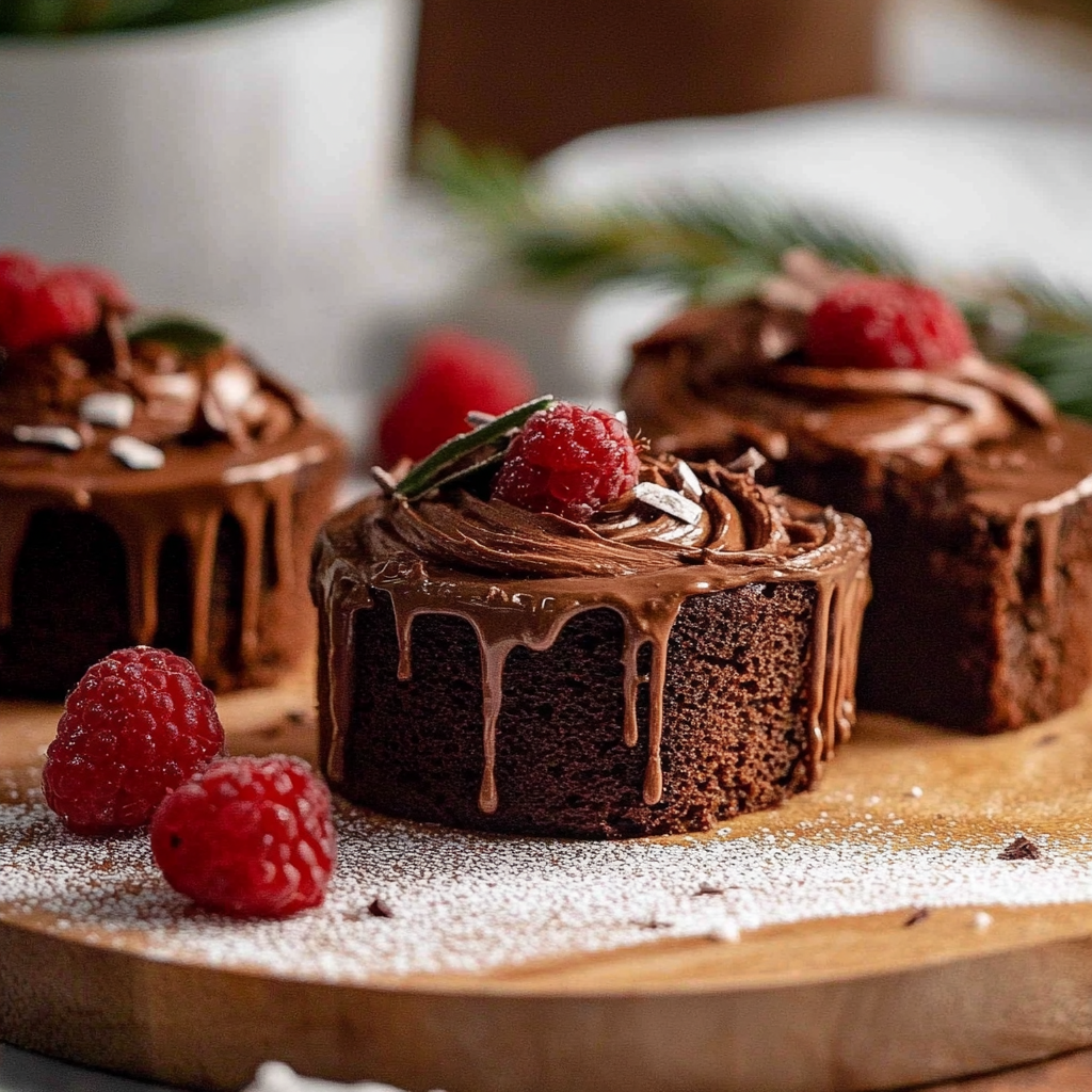 Christmas Mini Chocolate Cakes