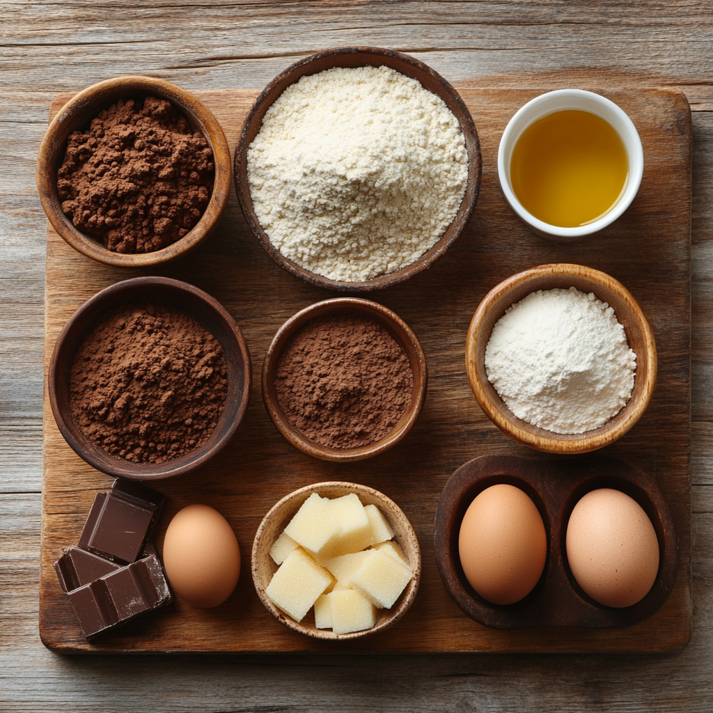 Christmas Mini Chocolate Cakes ingredients