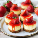 Christmas Mini Strawberry Cheesecakes