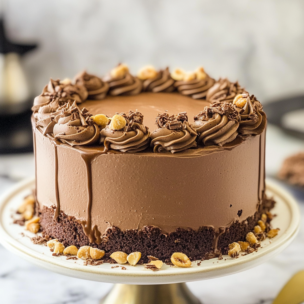 Peanut Butter Chocolate Mousse Cake