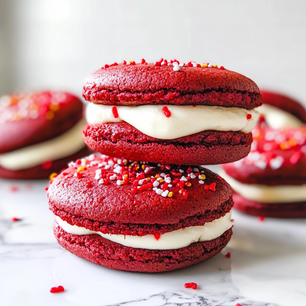 Christmas Red Velvet Cookie Sandwiches