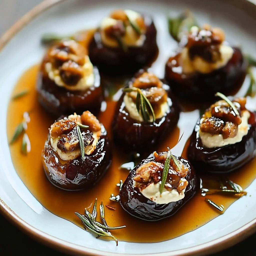 Christmas Roasted Dates Stuffed with Spiced Nuts