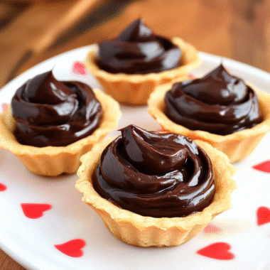 Christmas Spiked Dark Chocolate Ganache Tarts