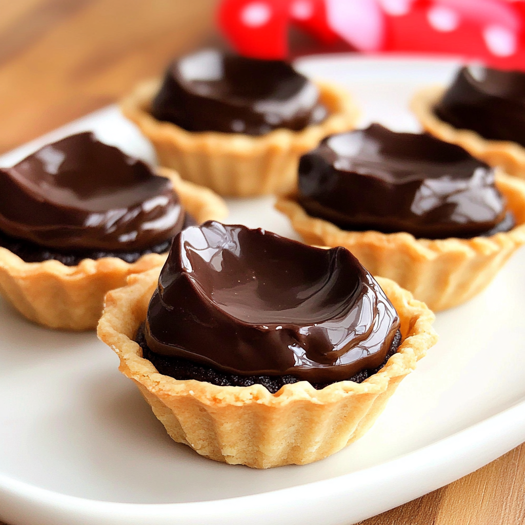 Christmas Spiked Dark Chocolate Ganache Tarts