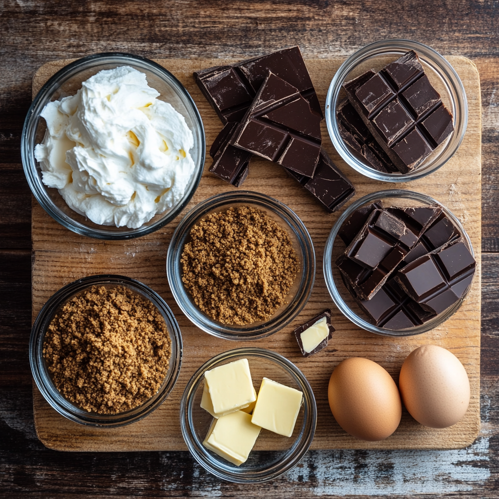 Christmas Spiked Dark Chocolate Ganache Tarts ingredients
