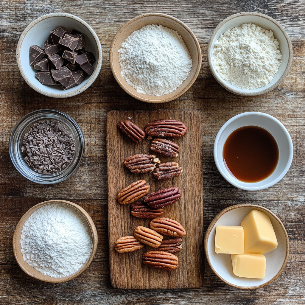 Christmas Turtle Chocolate Cookie Cups ingredients