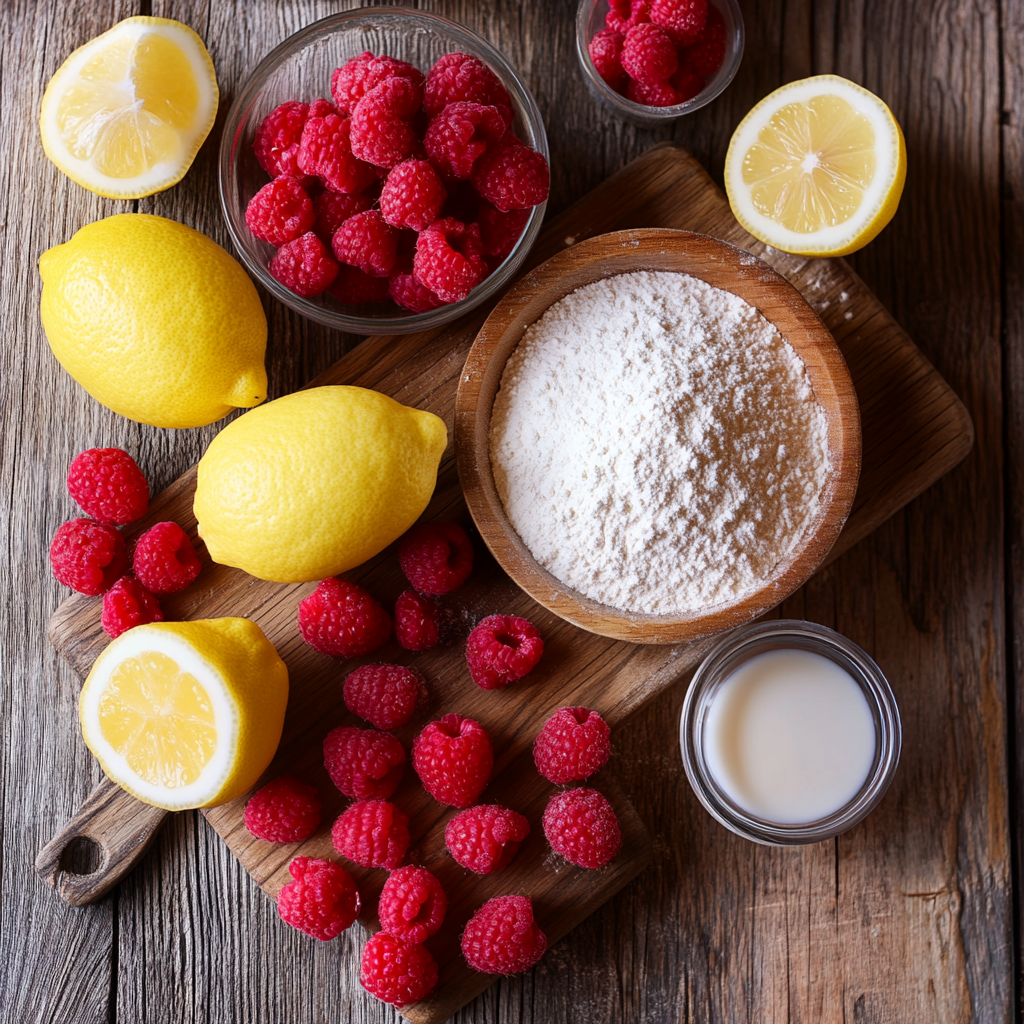 Christmas Zesty Raspberry Lemon Cake ingredients