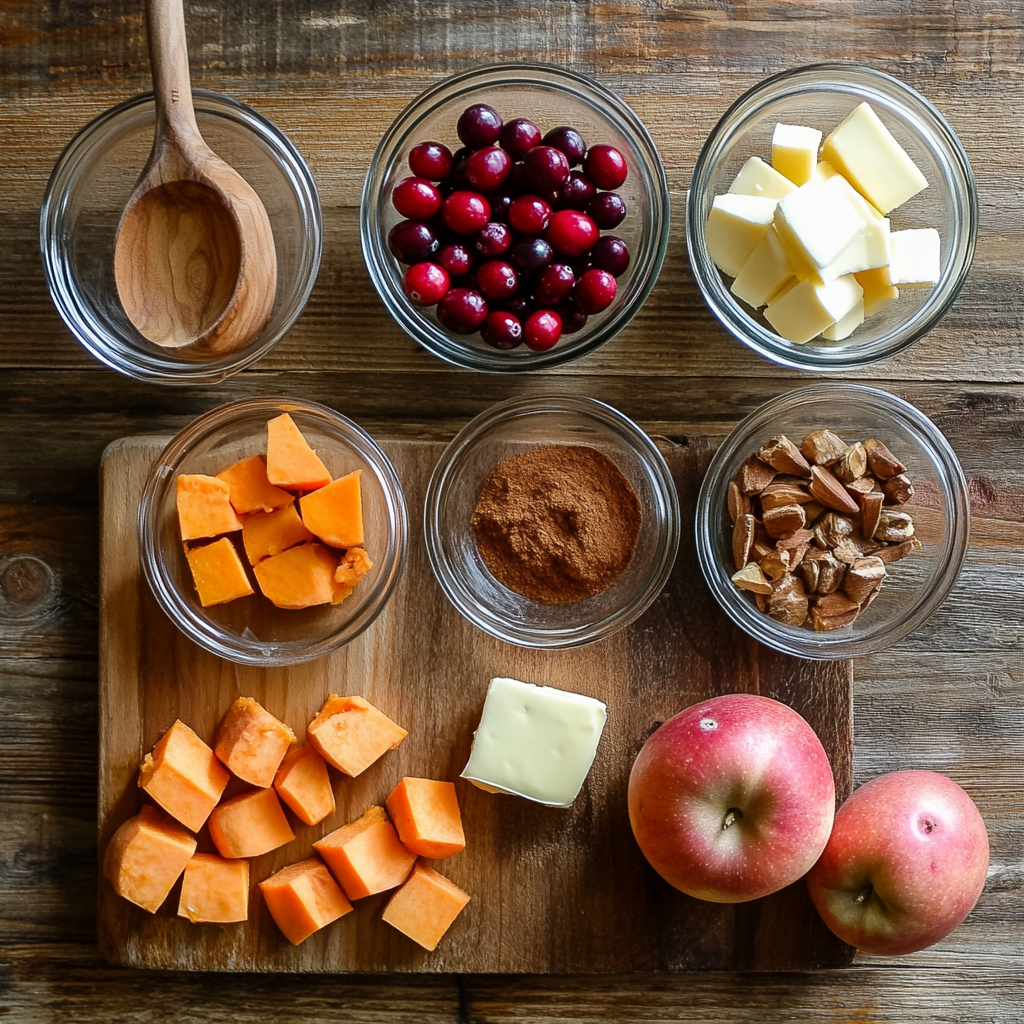 Cranberry Apple Twice Baked Sweet Potatoes ingredients