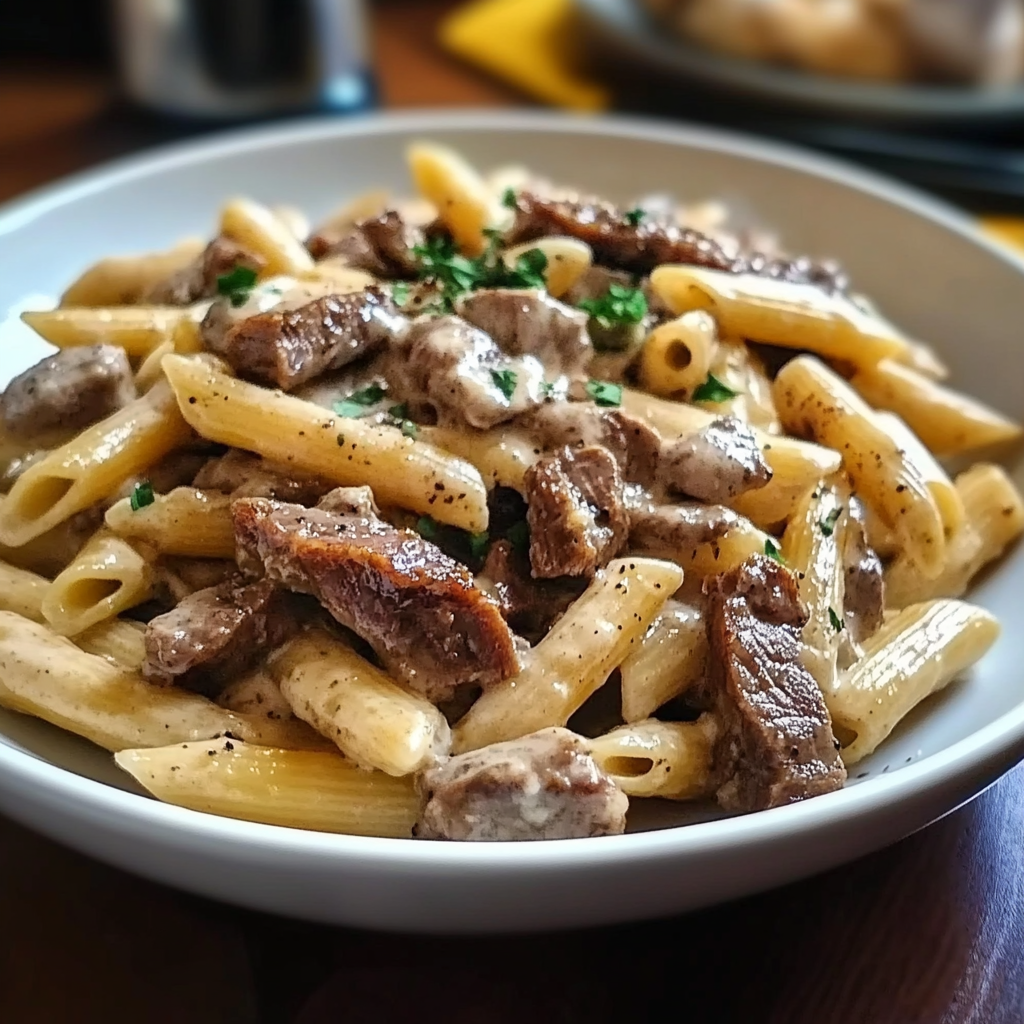 Creamy Steak Pasta ingredients