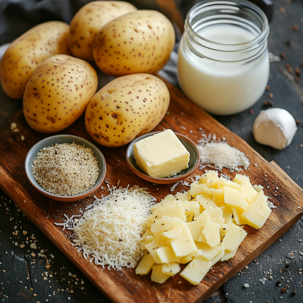 Crispy cheesy mashed potato bites ingredients