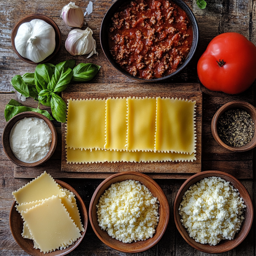Easy Lasagna Recipe ingredients