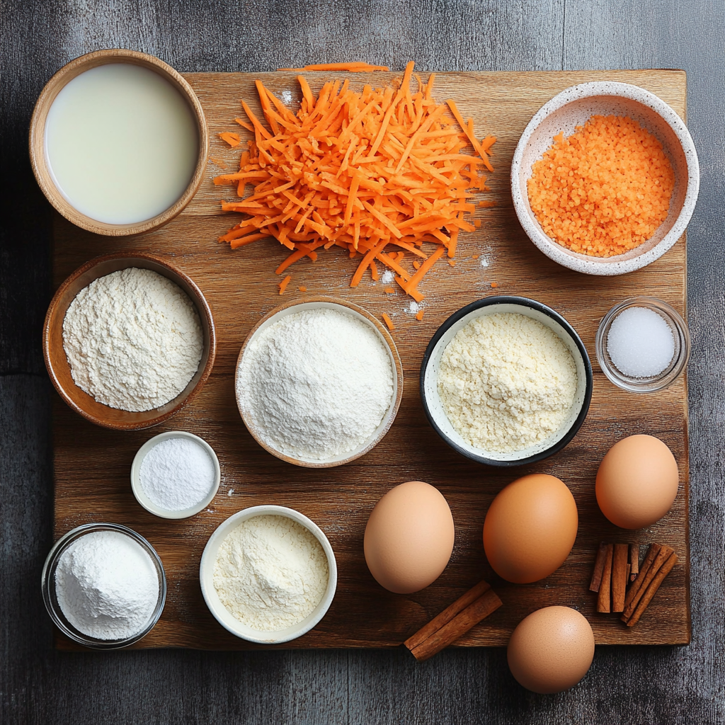 Fluffy Carrot Cake Pancakes ingredients