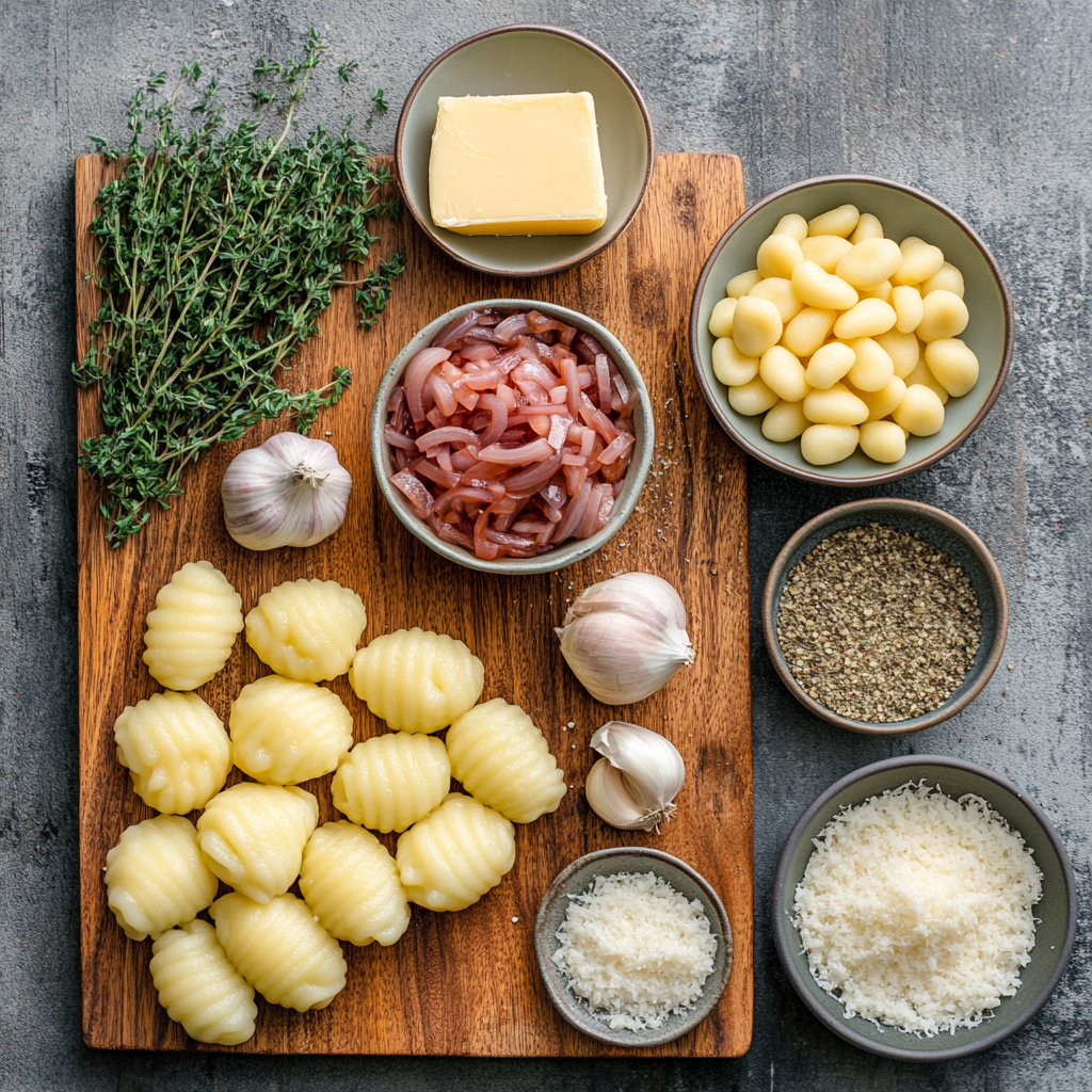 French Onion Gnocchi ingredients