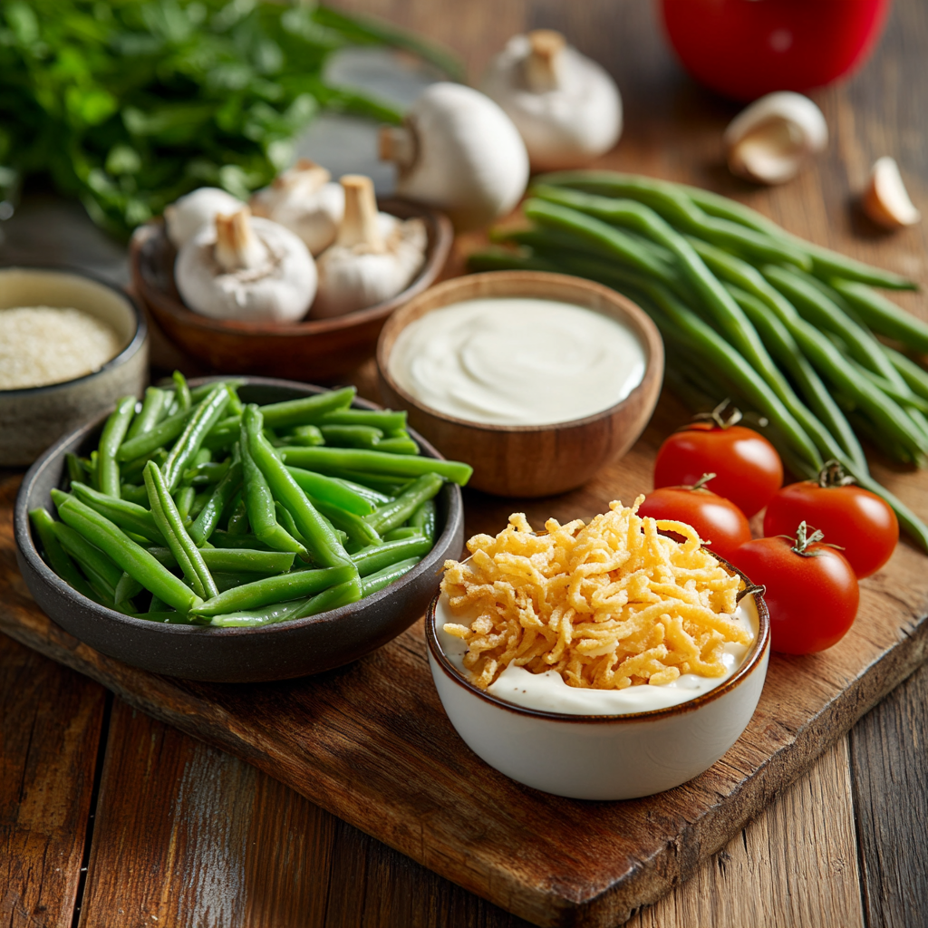 Green Bean Casserole ingredients