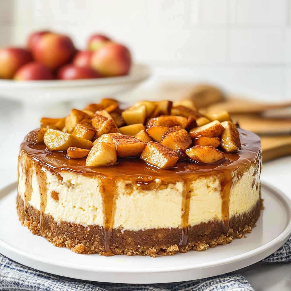 Holiday Apple Cinnamon Cheesecake
