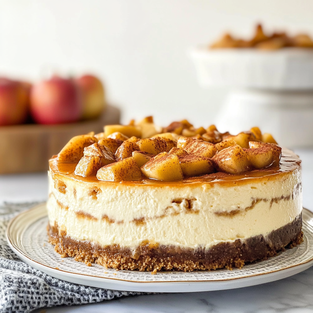 Holiday Apple Cinnamon Cheesecake