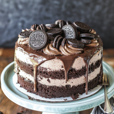 Holiday Chocolate Oreo Cake