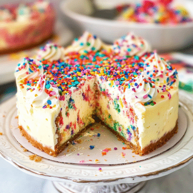 Holiday Funfetti Cheesecake