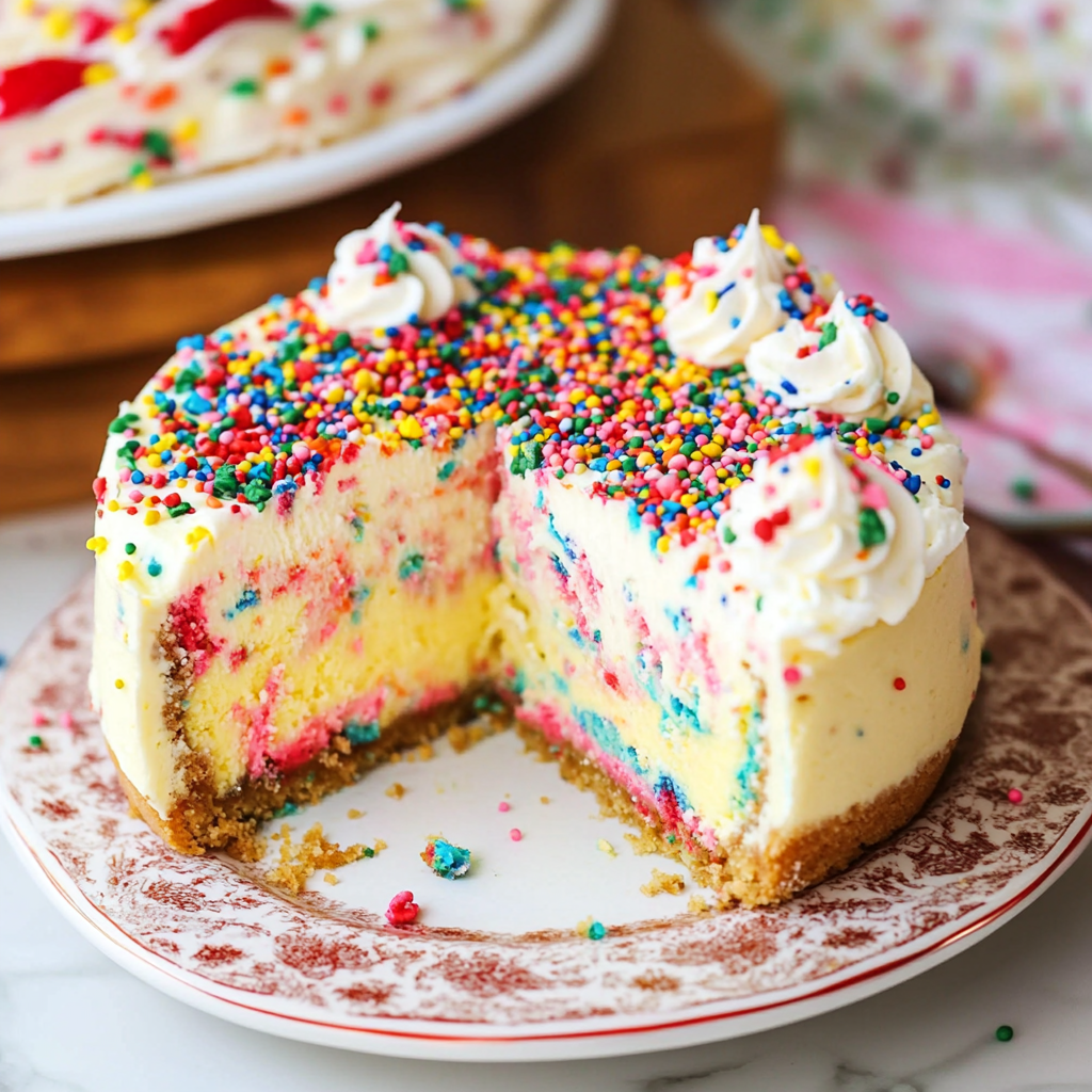 Holiday Funfetti Cheesecake