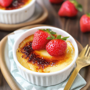 Holiday Strawberry Cream Brûlée
